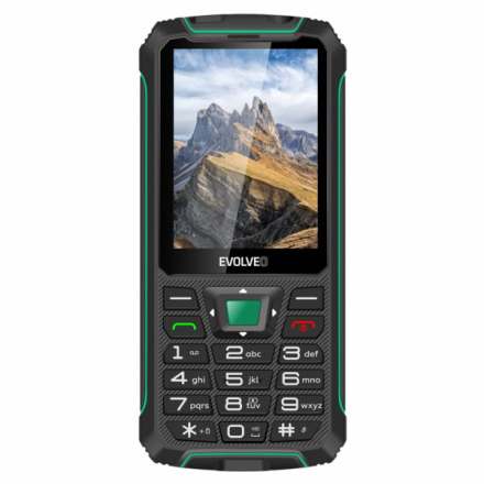 EVOLVEO StrongPhone W4, vodotěsný odolný Dual SIM telefon, černo-zelená, SGP-W4-BG