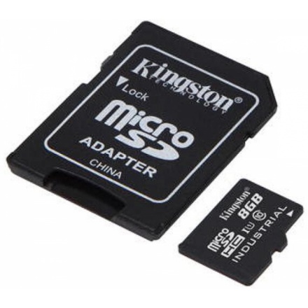 Kingston Industrial/micro SDHC/8GB/100MBps/UHS-I U3 / Class 10/+ Adaptér, SDCIT2/8GB