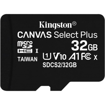 32GB microSDHC Kingston Canvas Select Plus  A1 CL10 100MB/s bez adapteru, SDCS2/32GBSP