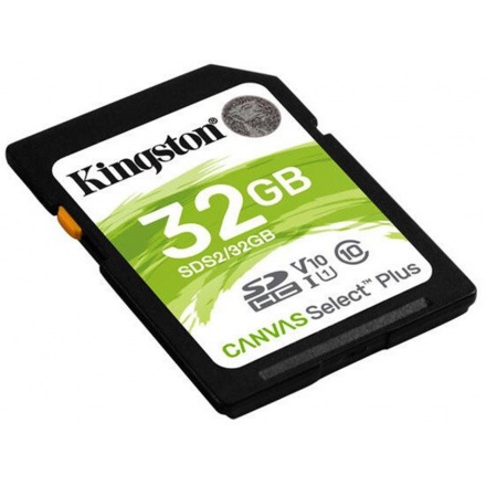 Kingston Canvas Select Plus U1/SDHC/32GB/100MBps/UHS-I U1 / Class 10, SDS2/32GB