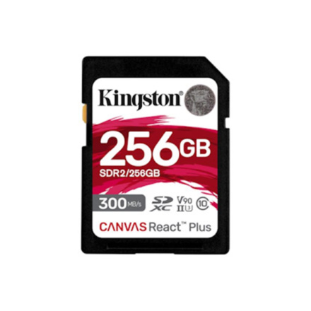 Kingston Canvas React Plus/SDHC/256GB/300MBps/UHS-II U3 / Class 10, SDR2/256GB