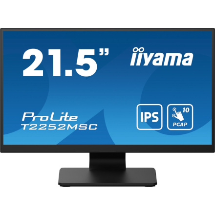 22" LCD iiyama T2252MSC-B2: IPS,FHD,10P,DP,HDMI, T2252MSC-B2