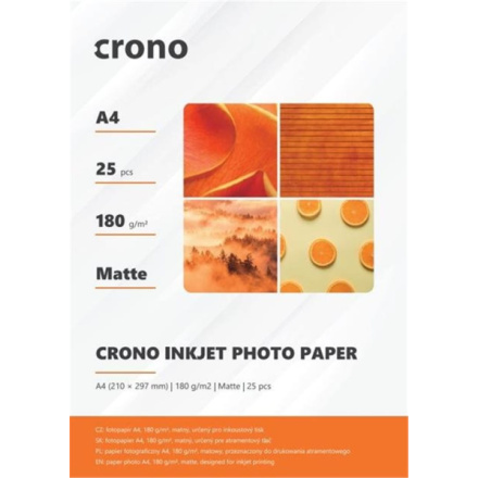 Crono PHPM4A, fotopapír matný, A4, 180g, 25ks, PHPMA4-25