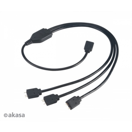 AKASA - RGB LED kabel-splitter adresovatelný 50 cm, AK-CBLD07-50BK