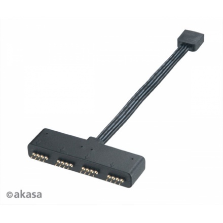 AKASA - RGB LED splitter, 4-pin, AK-CBLD02-10BK