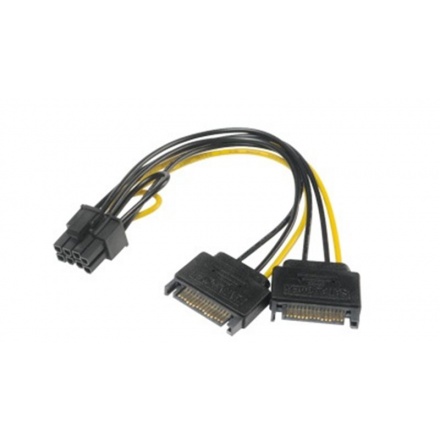 AKASA - SATA power na 6+2-pin PCIe adaptér, AK-CBPW19-15