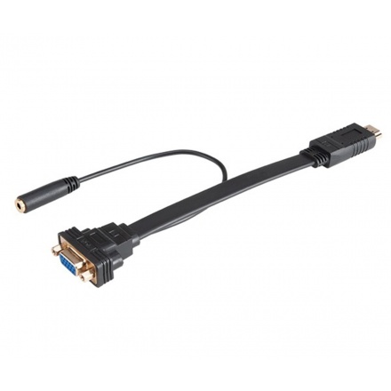 AKASA - HDMI na VGA s audio konektorem, AK-CBHD18-20BK