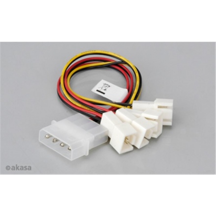 Akasa - 4-pin CPU Molex na 4 x 3-pin fan, AK-CB001