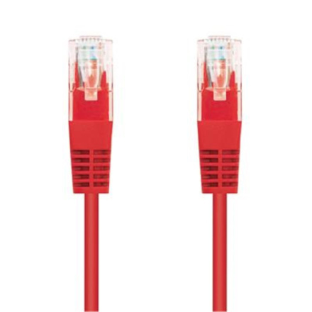 Kabel C-TECH patchcord Cat5e, UTP, červený, 0,25m, CB-PP5-025R