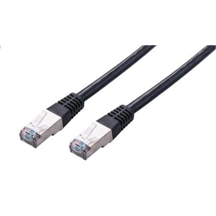 Kabel C-TECH patchcord Cat5e, FTP, černý, 0,5m, CB-PP5F-05BK