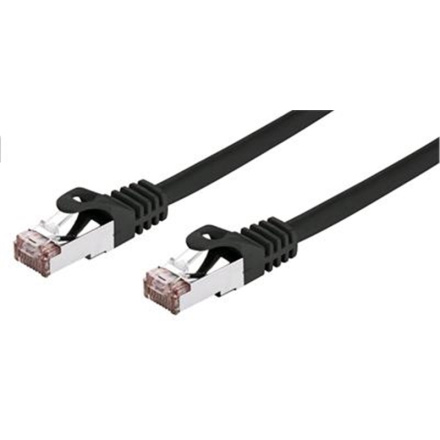 Kabel C-TECH patchcord Cat6, FTP, černý, 0,5m, CB-PP6F-05BK