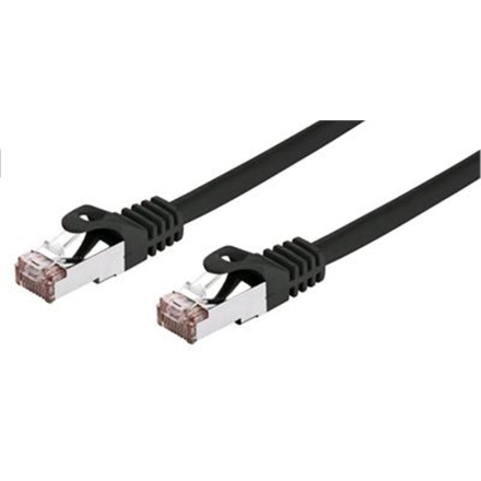 Kabel C-TECH patchcord Cat6, FTP, černý, 2m, CB-PP6F-2BK