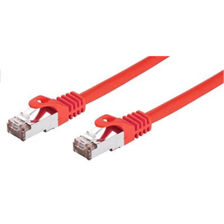 Kabel C-TECH patchcord Cat6, FTP, červený, 0,25m, CB-PP6F-025R
