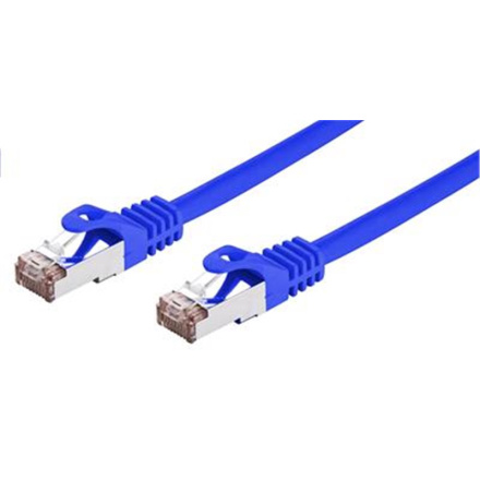 Kabel C-TECH patchcord Cat6, FTP, modrý, 0,5m, CB-PP6F-05B