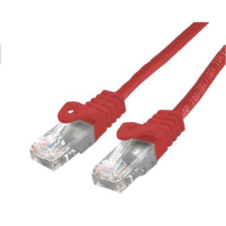 Kabel C-TECH patchcord Cat6, UTP, červený, 3m, CB-PP6-3R