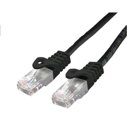 Kabel C-TECH patchcord Cat6, UTP, černý, 1m, CB-PP6-1BK