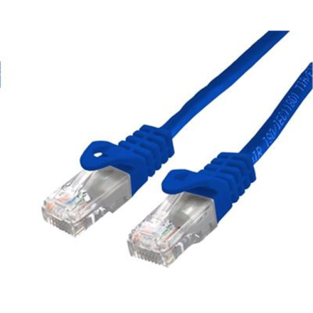 Kabel C-TECH patchcord Cat6, UTP, modrý, 2m, CB-PP6-2B