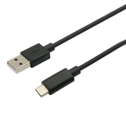 Kabel C-TECH USB 2.0 AM na Type-C kabel (AM/CM), 2m, černý, CB-USB2C-20B