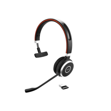 Jabra Evolve 65 SE/Mono/BT/Bezdrát/Černá-červená, 6593-839-409