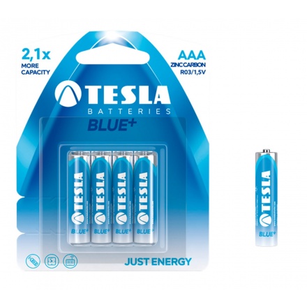 TESLA - baterie AAA BLUE+, 4ks, R03   Akce 2 + 1 ZDARMA, 1099137003