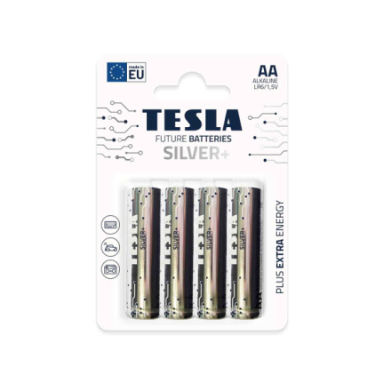 TESLA - baterie AA SILVER+, 4 ks, LR06, 13060424