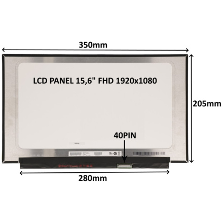 SIL LCD PANEL 15,6" FHD 1920x1080 40PIN MATNÝ IPS 120HZ / BEZ ÚCHYTŮ, 77043147