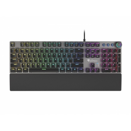 Genesis herní mechanická klávesnice THOR 400/RGB/Kailh Red/Drátová USB/US layout/Černá, NKG-1723