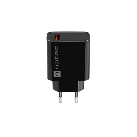 Universální nabíječka Natec RIBERA 18W 1X USB-A, černá, NUC-2058