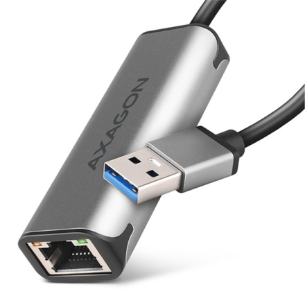 AXAGON ADE-25R USB-A 3.2 Gen 1 - 2.5 Gigabit Ethernet síťová karta, Realtek 8156, auto install, šedá, ADE-25R