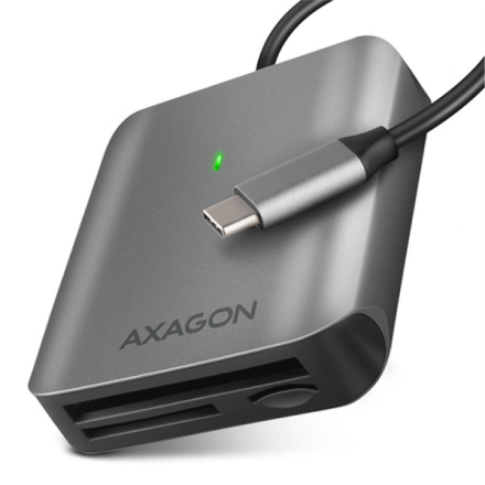 AXAGON CRE-S3C, USB-C 3.2 Gen 1 - SUPERSPEED čtečka karet 3-slot & lun SD/microSD/CF, podpora UHS-II, CRE-S3C