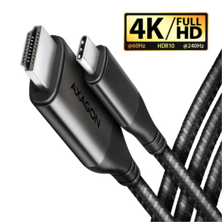 AXAGON RVC-HI2MC, USB-C -> HDMI 2.0a redukce / kabel 1.8m, 4K/60Hz HDR10, RVC-HI2MC