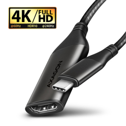 AXAGON RVC-HI2M, USB-C -> HDMI 2.0a redukce / adaptér, 4K/60Hz HDR10, RVC-HI2M