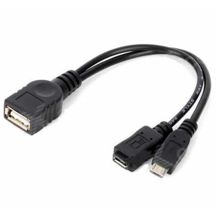 PremiumCord USB redukce kabel USB A/female+Micro USB/female - Micro USB/male OTG, kur-18