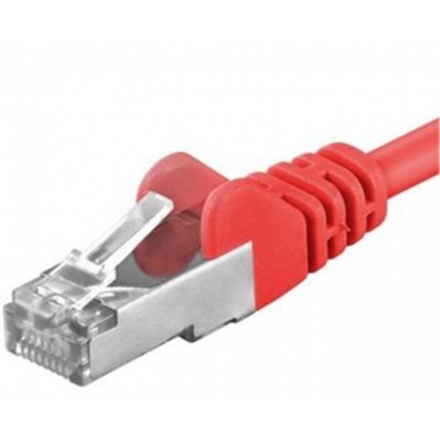 Premiumcord Patch kabel CAT6a S-FTP, RJ45-RJ45, AWG 26/7 0,25m červená, sp6asftp002R