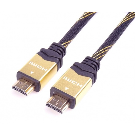 PremiumCord designový HDMI 2.0 kabel, zlacené konektory, 2m, kphdm2q2