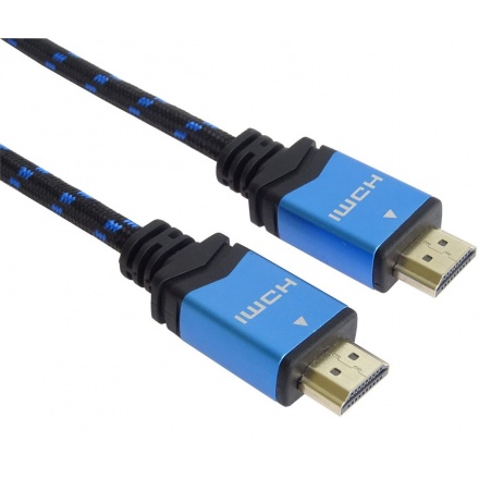 PremiumCord Ultra HDTV 4K@60Hz kabel HDMI 2.0b kovové+zlacené konektory 1m  bavlněný plášť, kphdm2m1