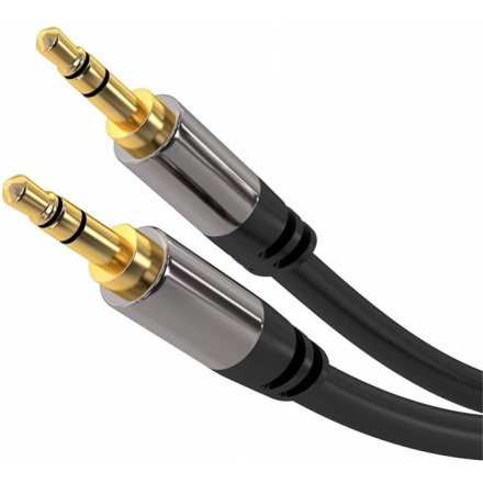 PremiumCord HQ stíněný kabel stereo Jack 3.5mm - Jack 3.5mm M/M 5m, kjqmm5