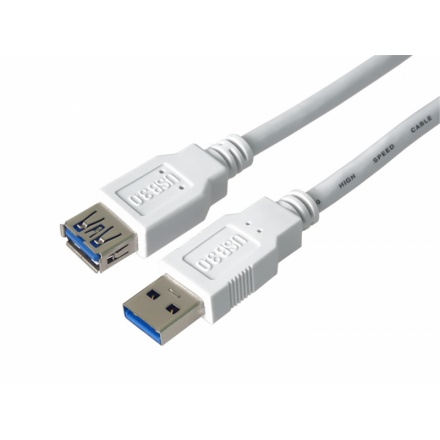 PremiumCord Prodlužovací kabel USB 3.0 Super-speed 5Gbps A-A, MF, 9pin, 0,5m bílá, ku3paa05w
