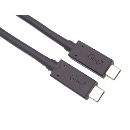 PremiumCord USB4™ 40Gbps 8K@60Hz kabel Thunderbolt 3 certifikovaný USB-IF 1m, ku4cx10bk