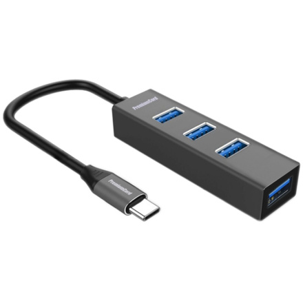 PremiumCord 5G USB Hub Type C na 4x USB 3.2 Gen 1, ku31hub09