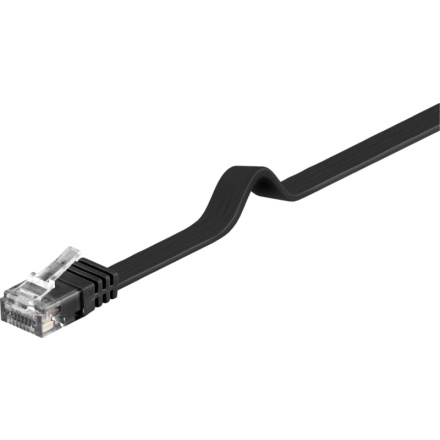 PremiumCord Plochý patch kabel UTP RJ45-RJ45 CAT6 1m černá, sp6uflat010C