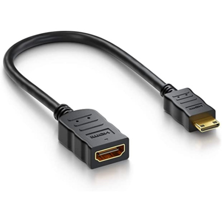 PremiumCord Flexi adaptér HDMI Typ A samice - mini HDMI Typ C samec pro ohebné zapojení, kphdma-34
