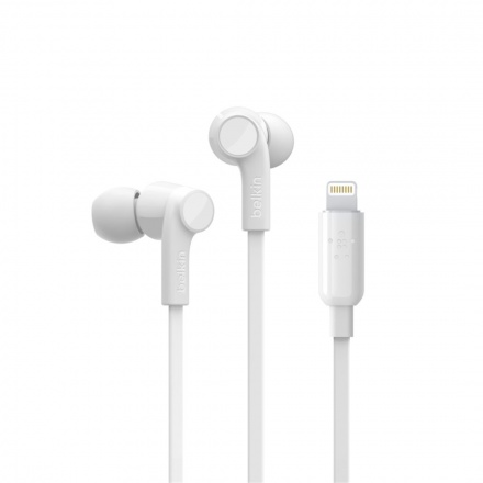 BELKIN sluchátka bílá s Lightning konektorem, G3H0001btWHT