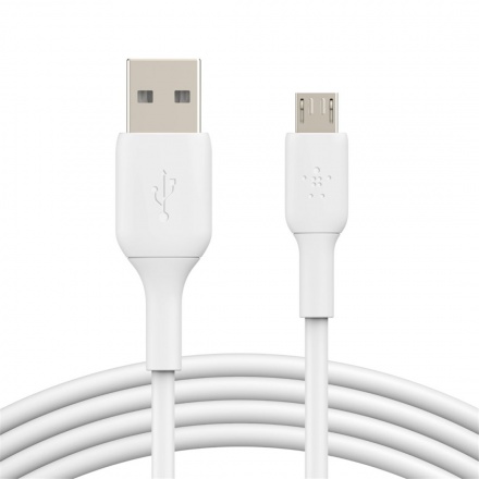 BELKIN kabel USB-A - microUSB, 1m, bílý, CAB005bt1MWH