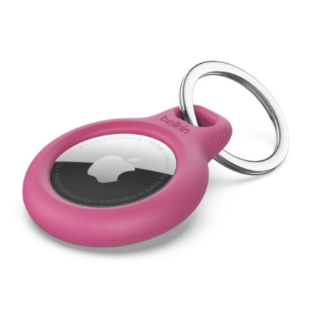 Belkin pouzdro s kroužkem na klíče pro Airtag růžové, F8W973btPNK