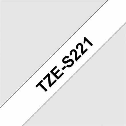 BROTHER TZE-S221, bílá/černá, 9mm, TZES221