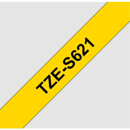 BROTHER TZE-S621, žlutá / černá, 9mm, TZES621
