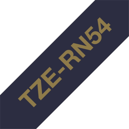 Brother TZE-RN54, zlatá na námoř.modré, 24 mm, textilní páska, TZERN54