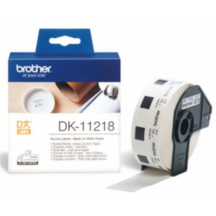 BROTHER DK-11218 (papírové / kulaté, průměr 24 mm -1000ks), DK11218