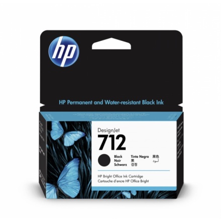 HP 712 Inkoustová náplň černá (38ml); 3ED70A, 3ED70A - originální